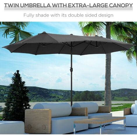 outsunny parasol|outsunny 4.6m garden parasol.